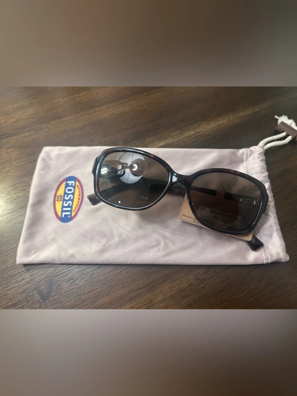 Vintage Fossil Women's PeytonTortoise Sunglasses - Brown Gradient Lenses NEW